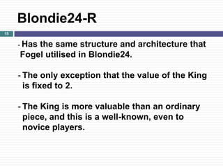 Blondie24 (round robin) cig09 seminar | PPTX