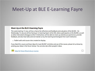 Meet-Up at BLE E-Learning Fayre