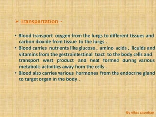 Blood Anatomy and Physiology by Vikas Chouhan | PPT