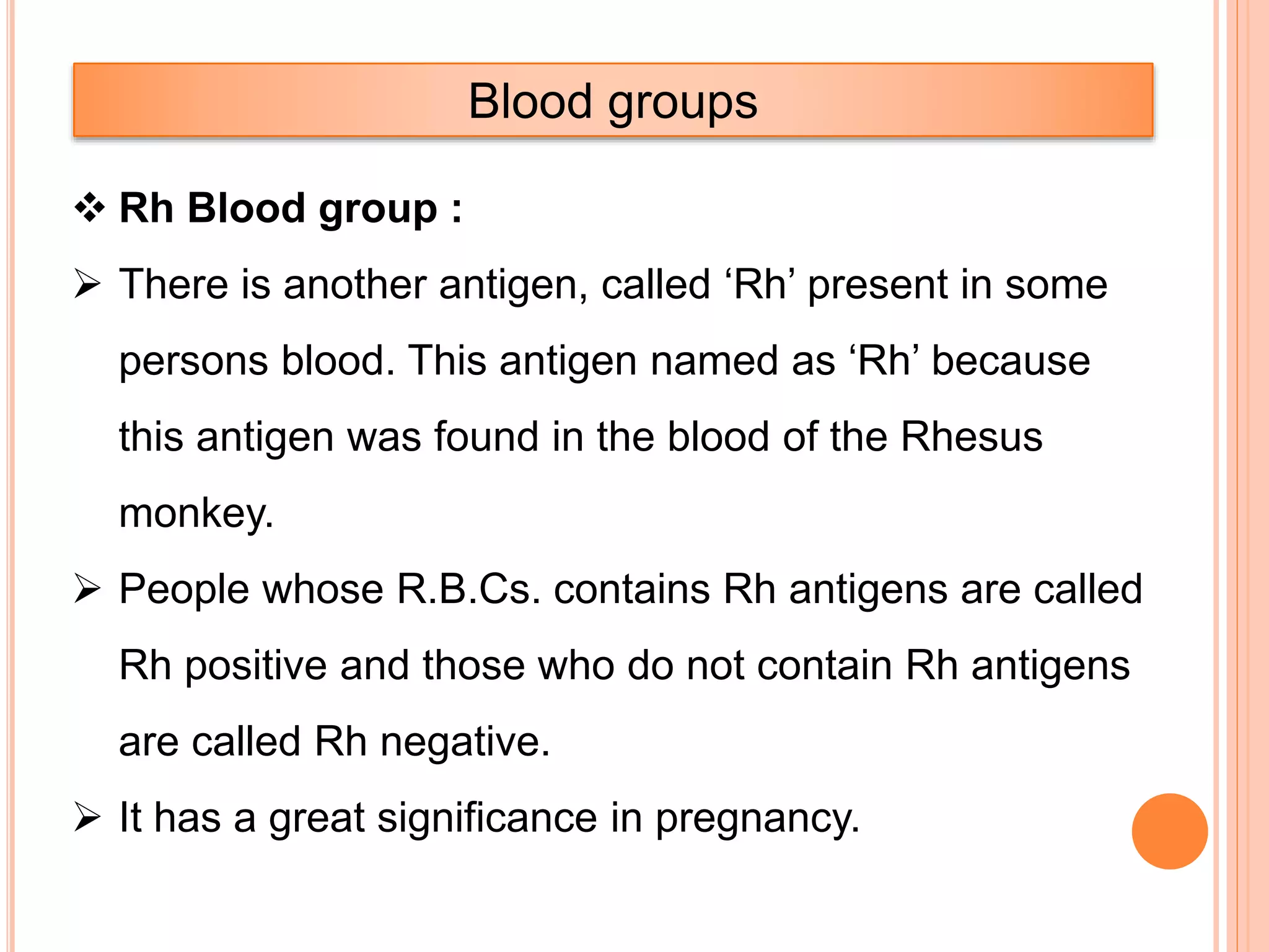 Rh Group Blood PPT | PPTX