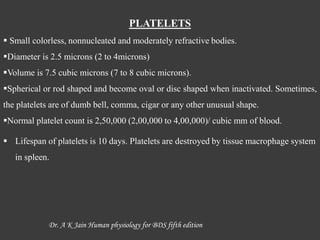 BLOOD physiology and pathology slides ppt | PPTX