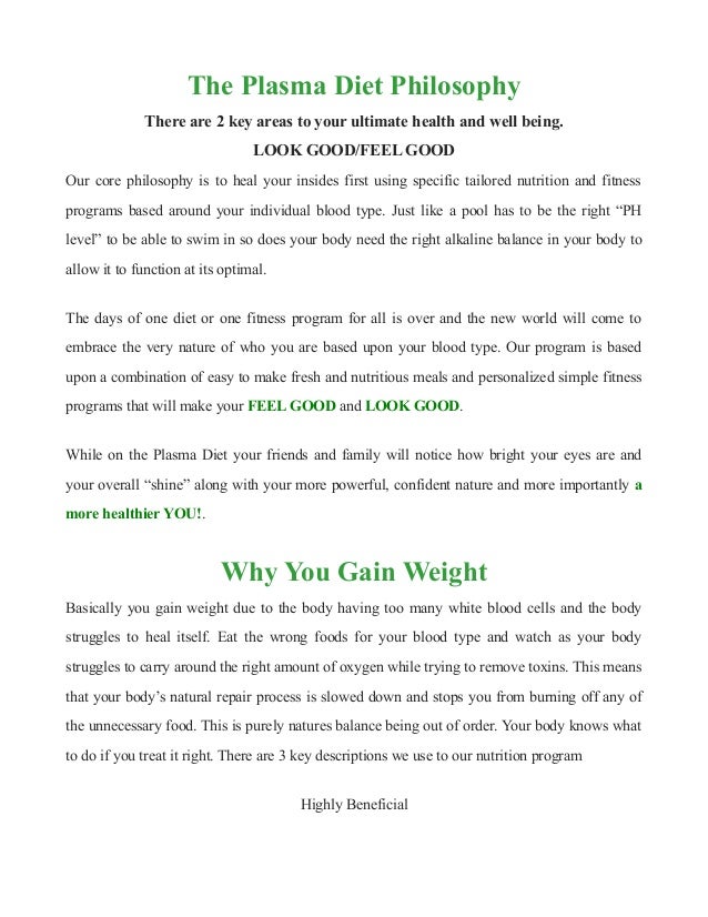 Blood Type Diet - 