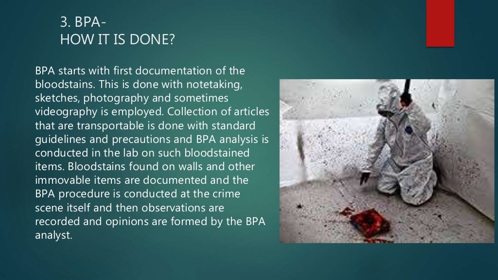 Bloodstain pattern analysis