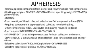 BLOOD AND BLOOD PRODUCTS and transfusion protocol | PPTX
