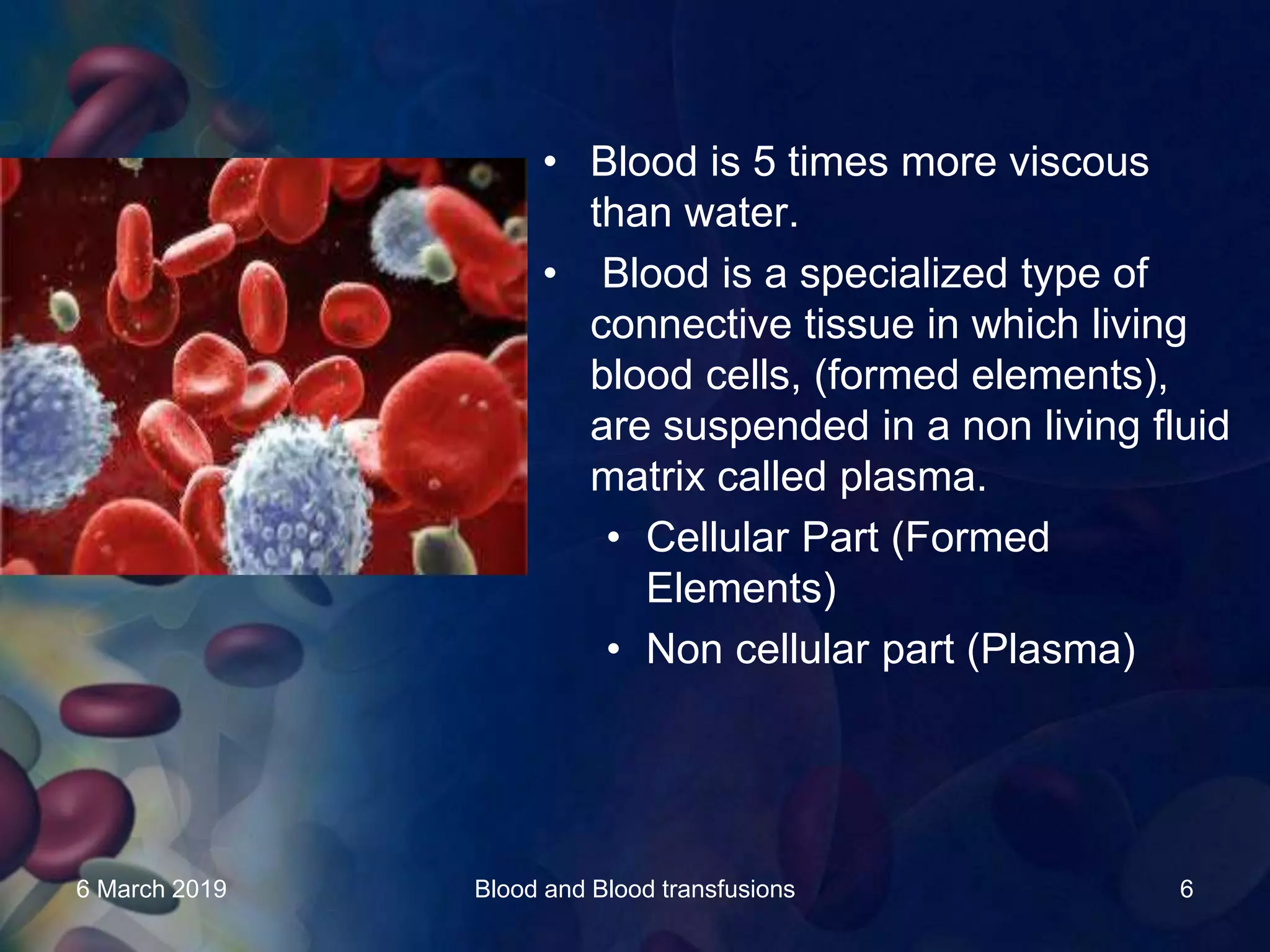 Blood and blood transfusion | PPTX