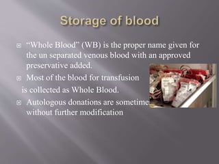 Blood bank | PPTX
