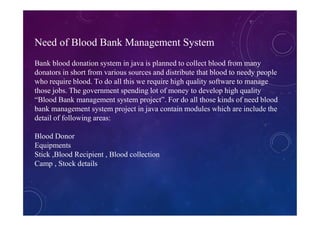 Blood bank project8 sem | PDF