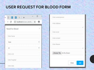 USER REQUEST FOR BLOOD FORM
 