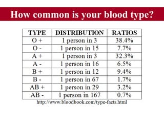 Basic Bloods Chart bloodbasics.ppt