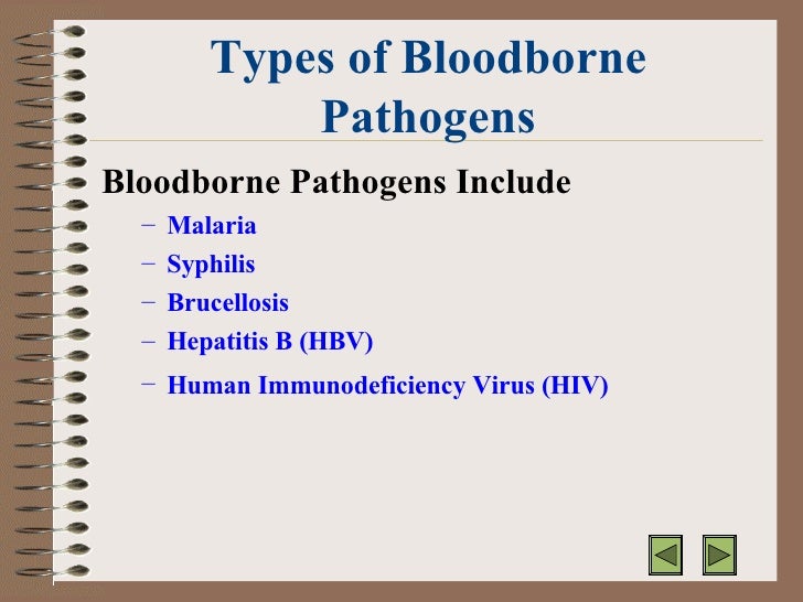 bloodborne pathogen training different types of pathogens