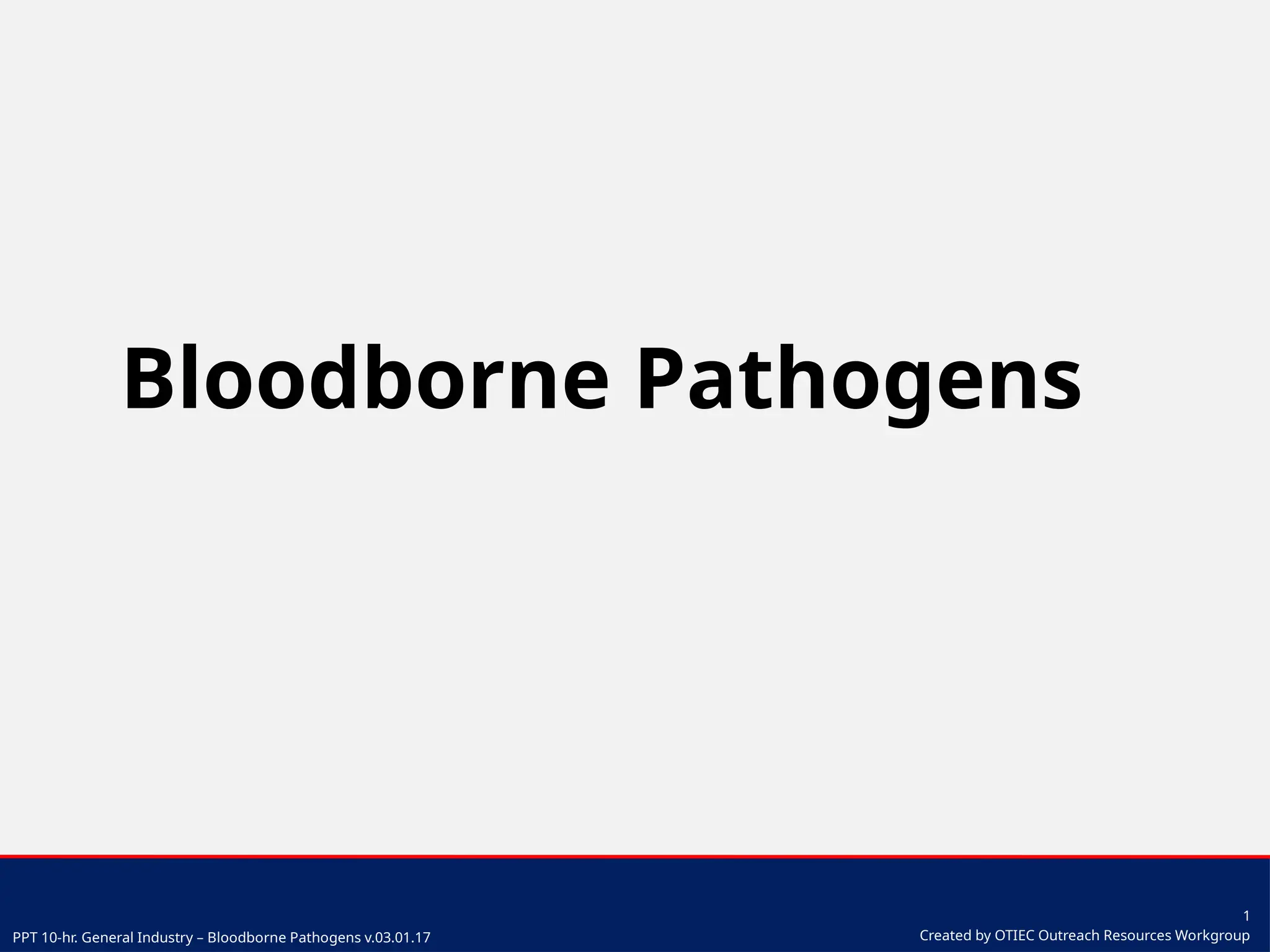 Bloodborne Pathogens training powerpoint presentation | PPTX