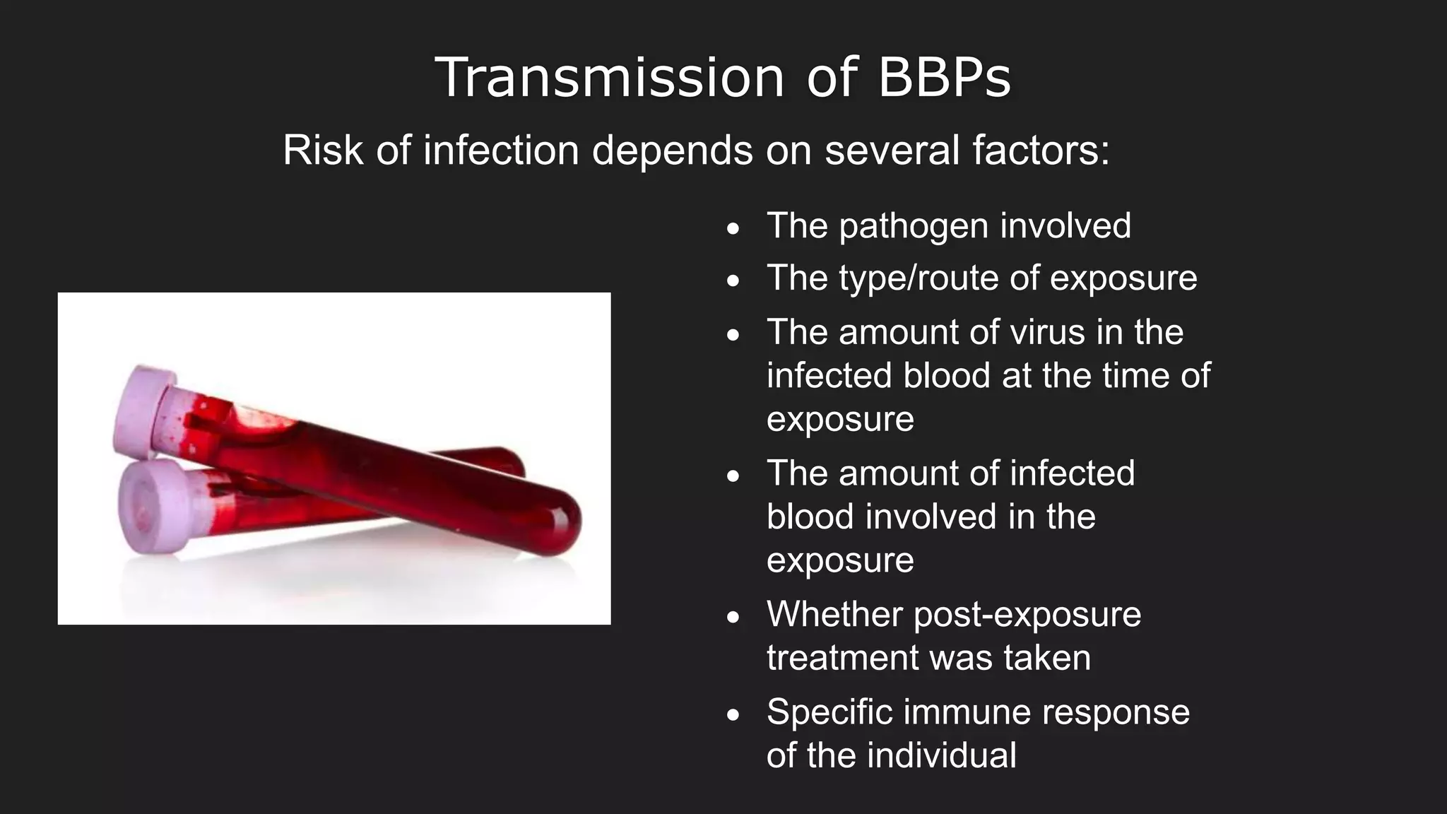 Bloodborne Pathogens Diseases and Transmission