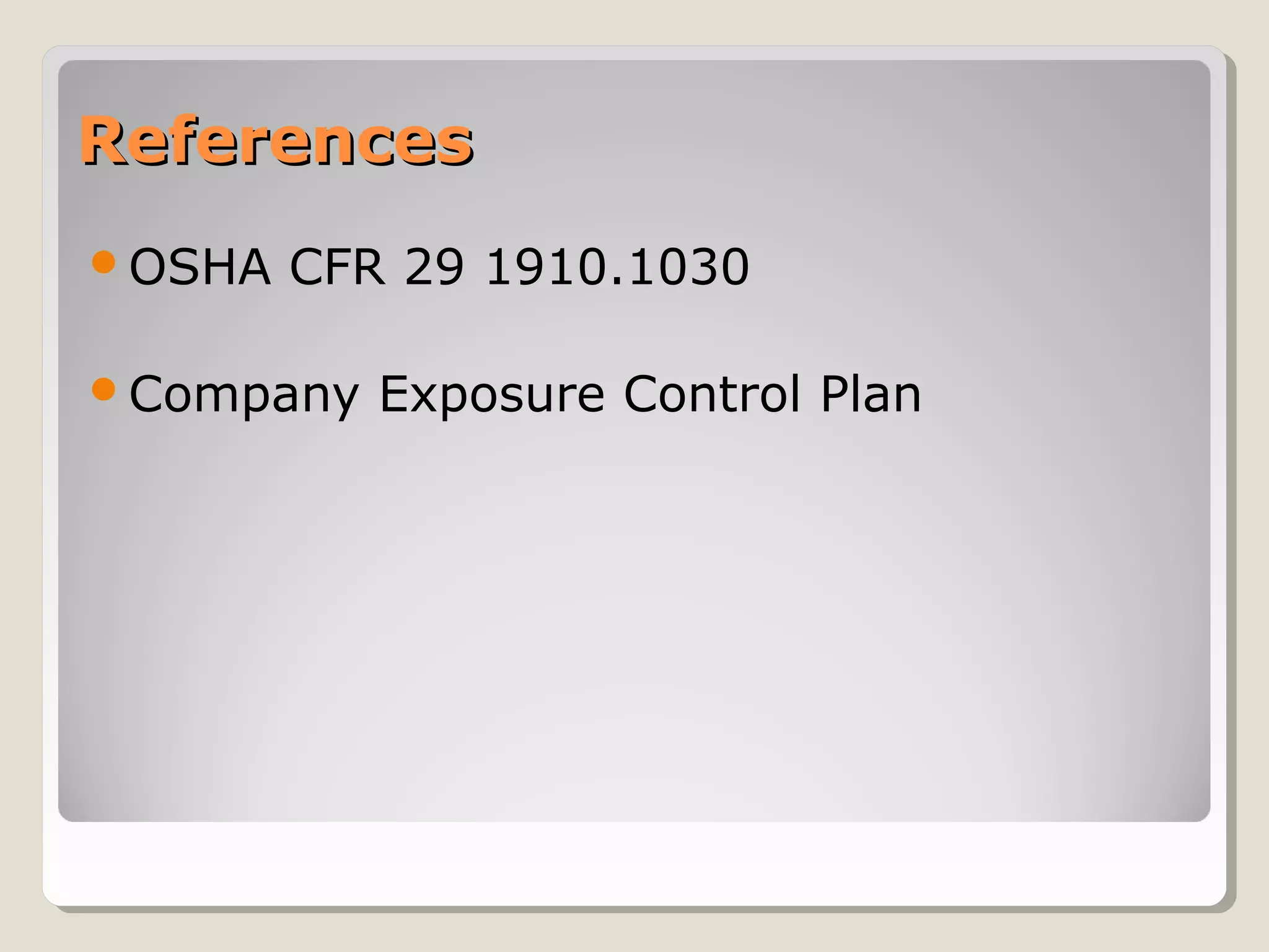 Bloodborne Pathogens Training | PPT