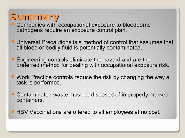 Bloodborne Pathogens Training | PPT