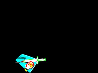 Hepatitis B (HBV)
• 1—1.25 million
Americans are
chronically infected
• Symptoms include:
jaundice, fatigue,
abdominal pain, loss
of appetite,
intermittent nausea,
vomiting
• May lead to chronic
liver disease, liver
cancer, and death
• Vaccination available
since 1982
• HBV can survive for
at least one week in
dried blood
• Symptoms can occurr
1-9 months after
exposure
 