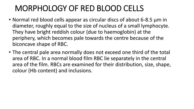 Bhc Normal Blood cell morphology | PPTX | Blood Disorders | Diseases and Conditions