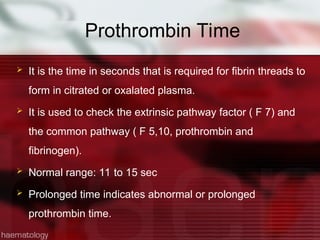 Prothrombin Normal blood chandan.pptblood chandanblood chandan | PPT