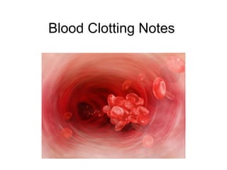 Blood Clotting Notes
 