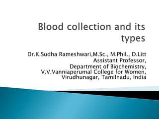 Dr.K.Sudha Rameshwari,M.Sc., M.Phil., D.Litt
Assistant Professor,
Department of Biochemistry,
V.V.Vanniaperumal College for Women,
Virudhunagar, Tamilnadu, India
 