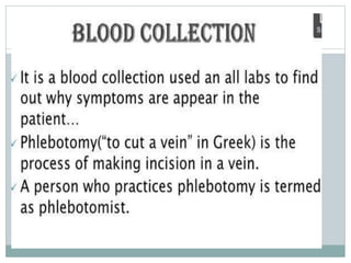 Blood collection and presevation