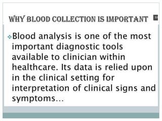 Blood collection and presevation