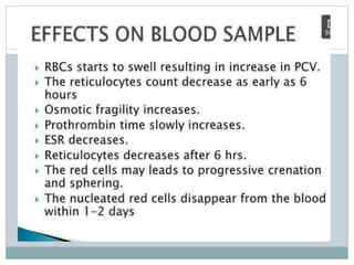 Blood collection and presevation
