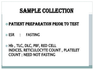 Blood collection and presevation