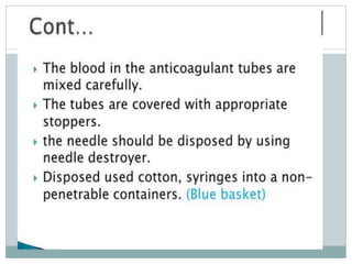 Blood collection and preservation of Blood | PPTX