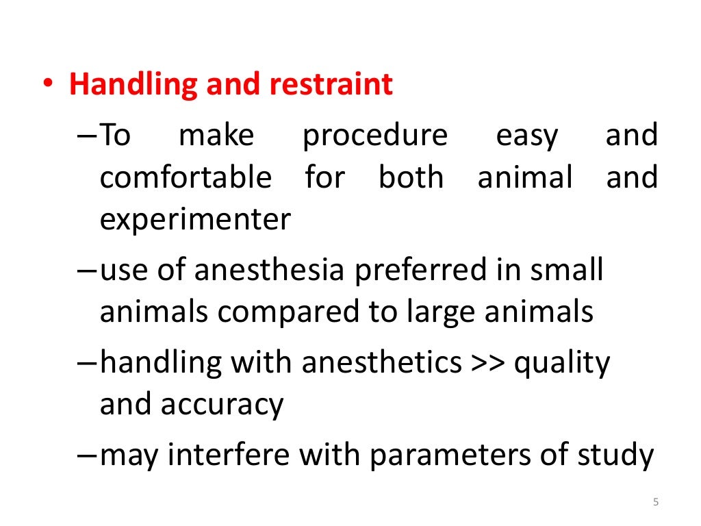 Blood collection, Anesthesia and Euthanasia techniques in laboratory