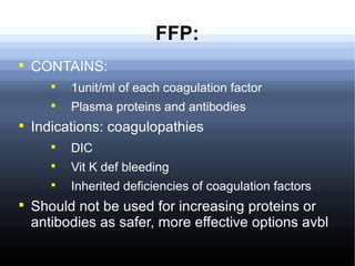 Blood components | PPT