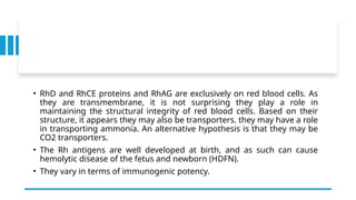 Rhag Protein Rbc blood components nrh blood group sysrnt.pptx