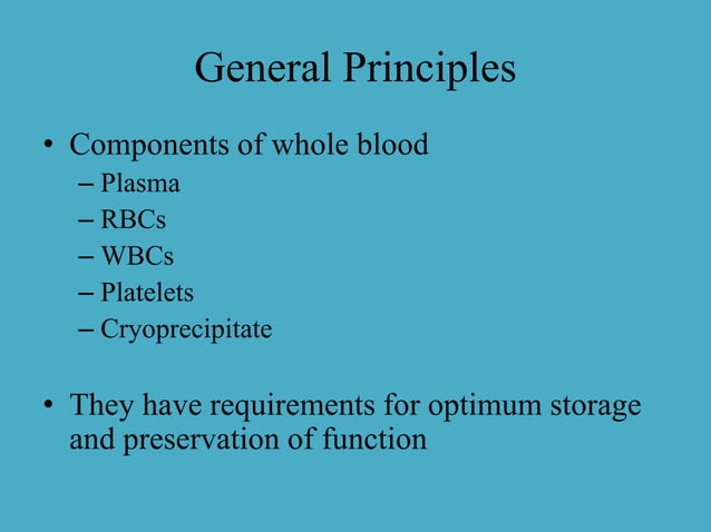 Blood components and preparation | PPTX | Blood Disorders | Diseases ...