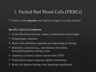 Blood_Components_BSc_Nursing PRBC FFP RDP | PPTX