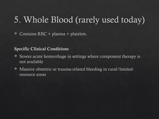 Blood_Components_BSc_Nursing PRBC FFP RDP | PPTX