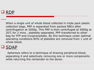 Blood component therapy aarti | PPT
