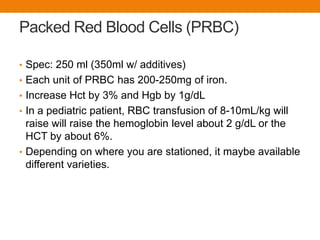 Transfusable Rbcs Blood component therapy and transfucion reactions | PDF