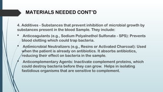 BLOOD CULTURE; MANUAL PROCEDURE [power point] | PPTX