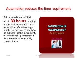 BLOOD CULTURING using automation | PPTX