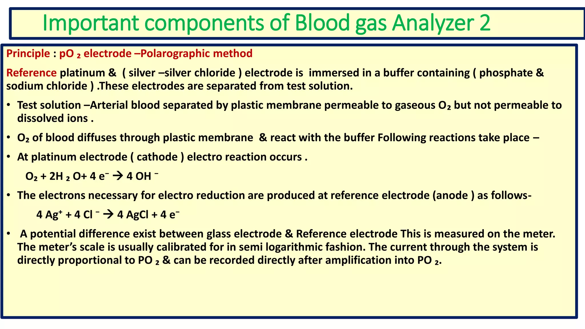 Blood gas analyser & blood gas analysis with clinical significancee | PDF