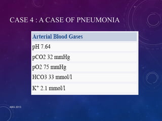 CASE 4 : A CASE OF PNEUMONIA 
ABG 2013 
 