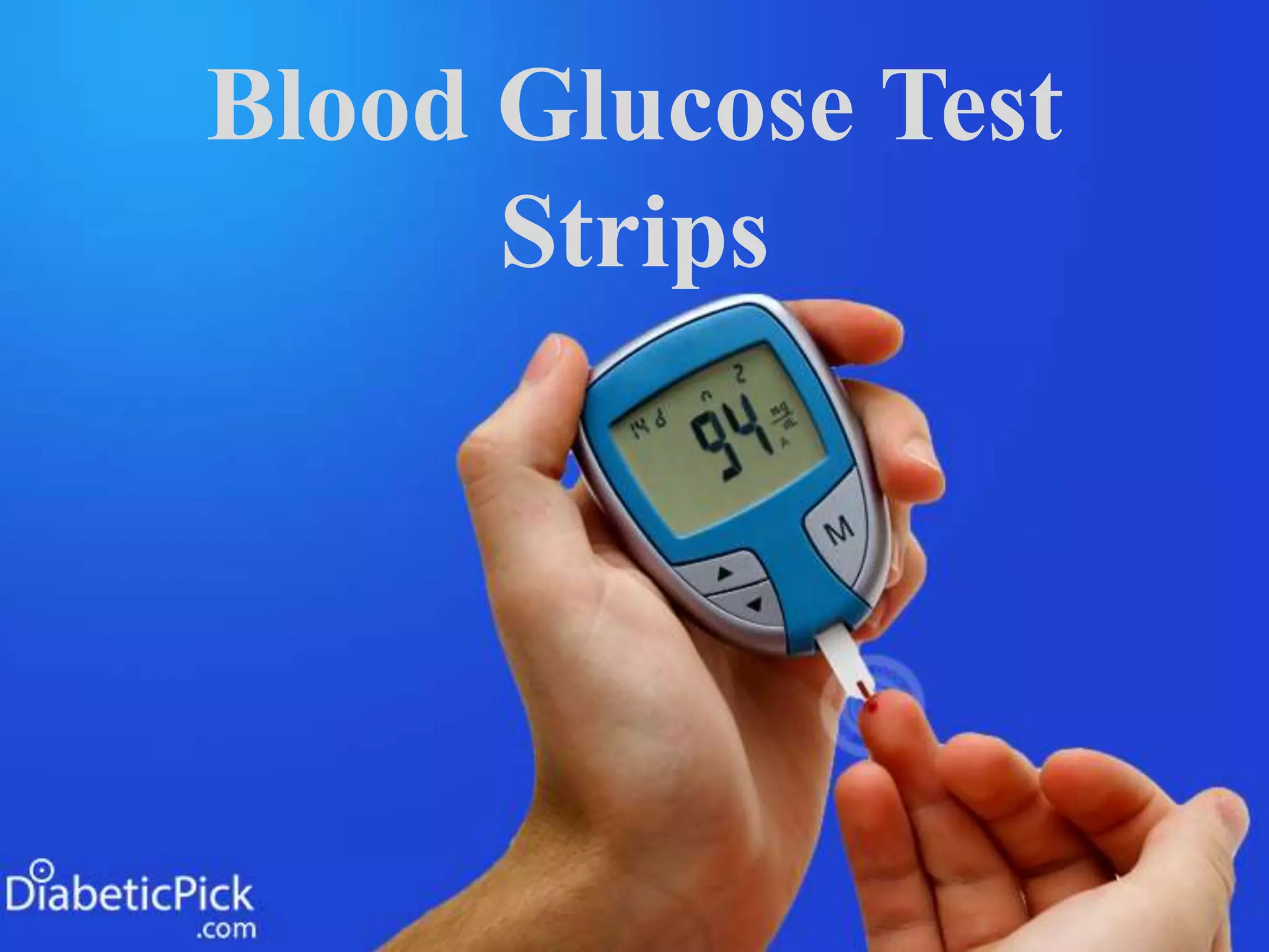 Blood glucose test strips PPT