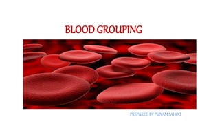 BLOOD GROUPING
PREPARED BY PUNAM SAHOO
 