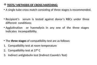 Blood grouping and cross matching practi | PPTX