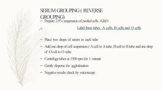 a comprehensive guide to grouping and functions in... Comprehensive Guide to Blood Grouping and Cross-Matching Techniques | PPTX