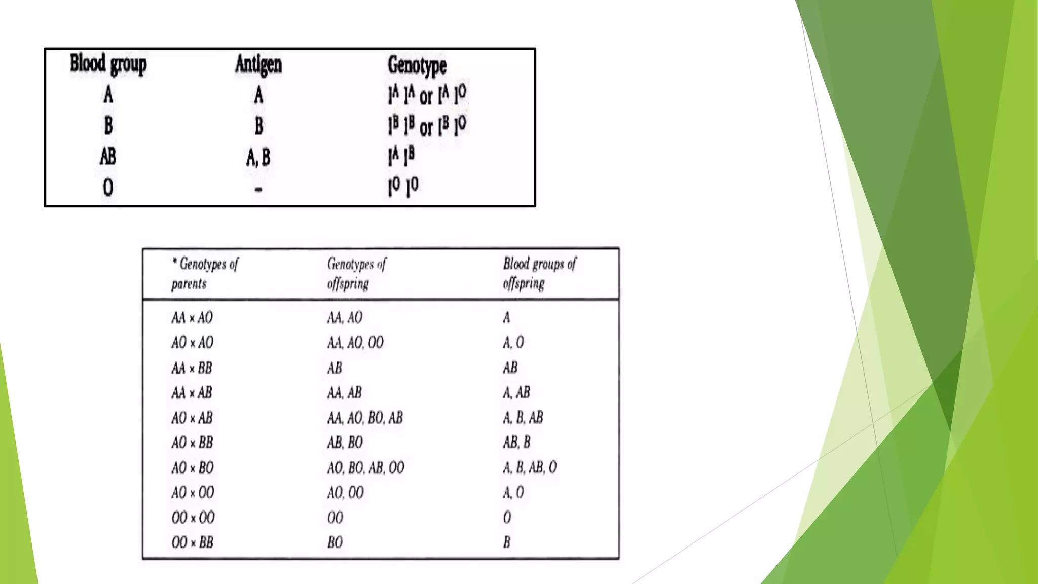 Blood group inheritance PDF