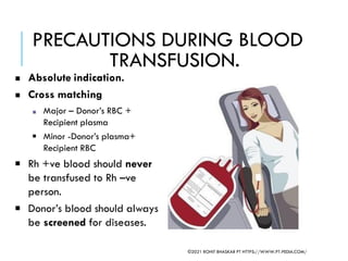 Blood Groups and Blood Transfusion - Dr Rohit Bhaskar | PDF