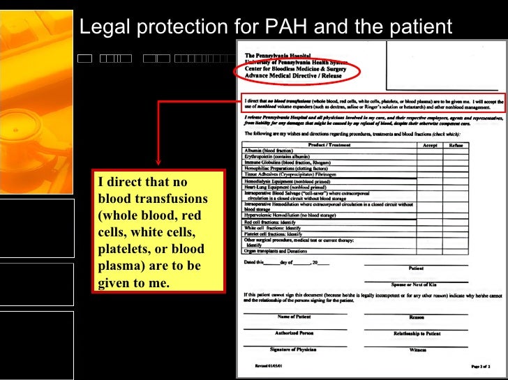 Bloodless Medicine Caring Effectively For Patients Who ...