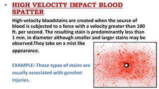 Blood pattern analysis | PPTX