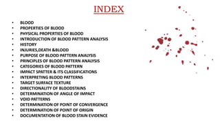 Blood pattern analysis | PPTX