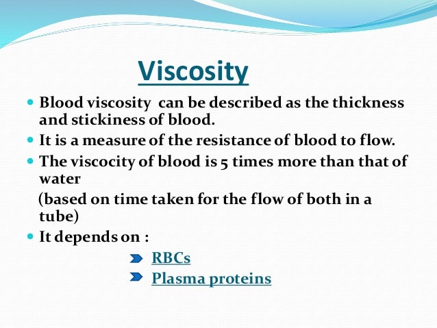 high blood viscosity high blood viscosity